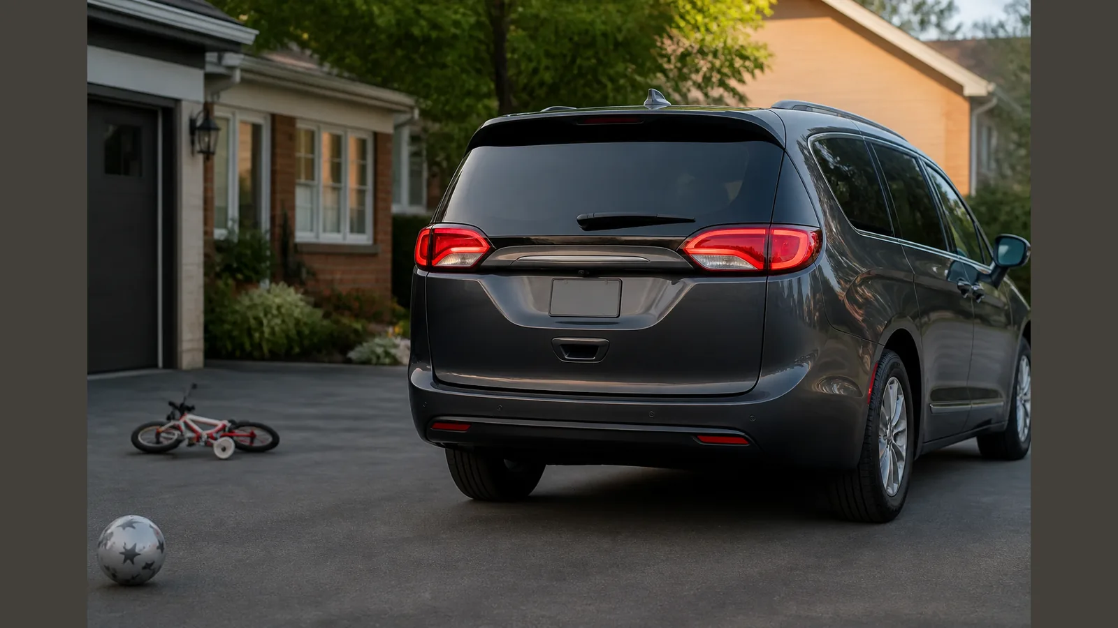 Using a Pacifica reverse camera as a UK driveway safety aid with mirror checks